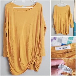 Mustard Yellow Long Sleeve Fitting Shirt